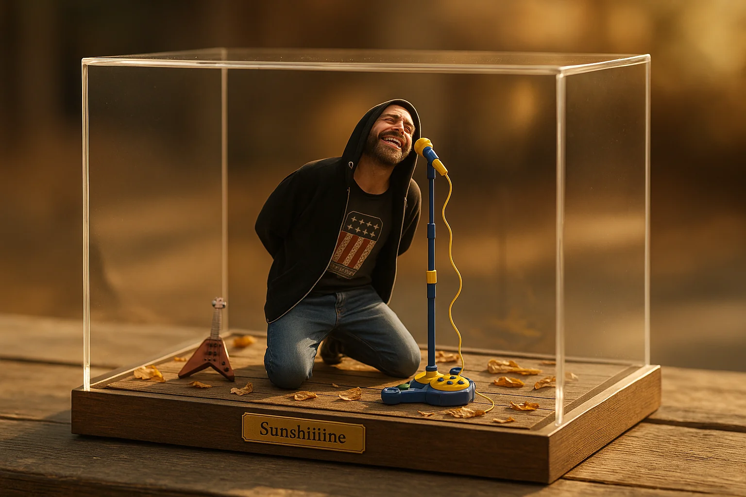 A freind of mine singing into a toy microphone 🤣 A freind of mine singing into a toy microphone 🤣