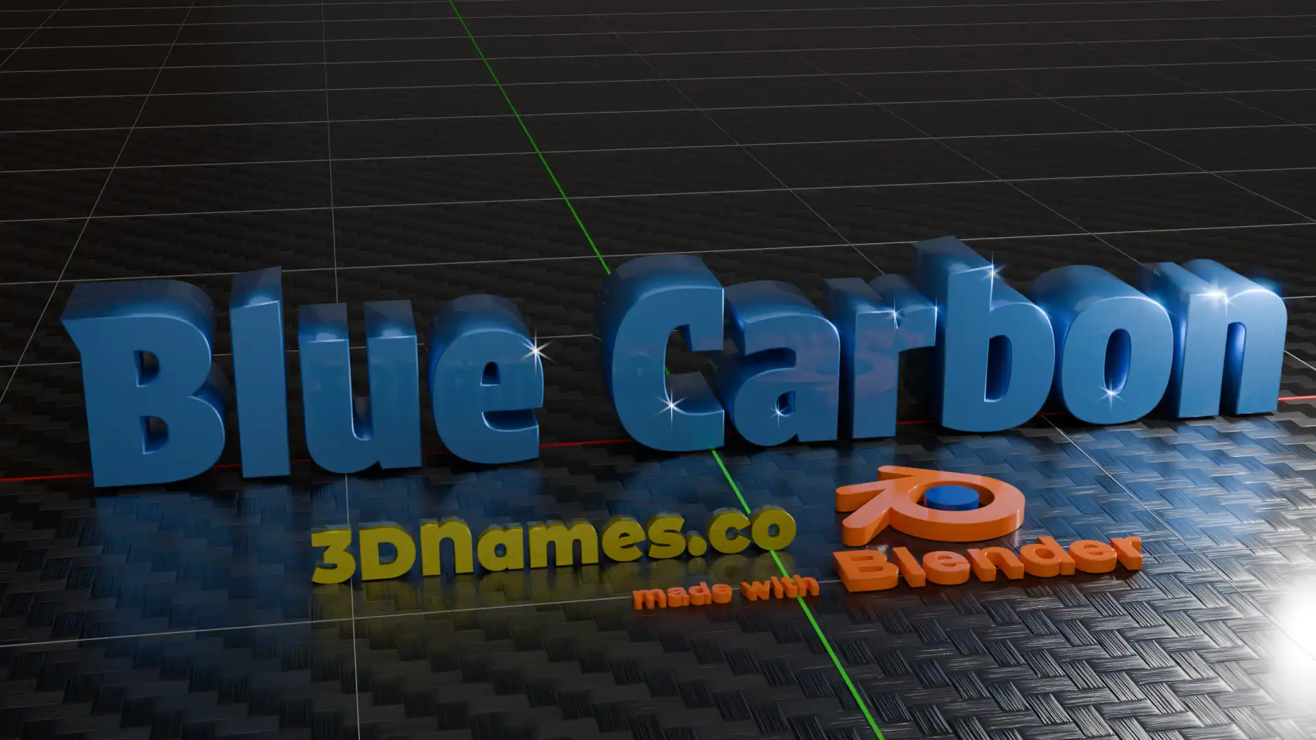 Carbon Fibre Blue - Blender Effect