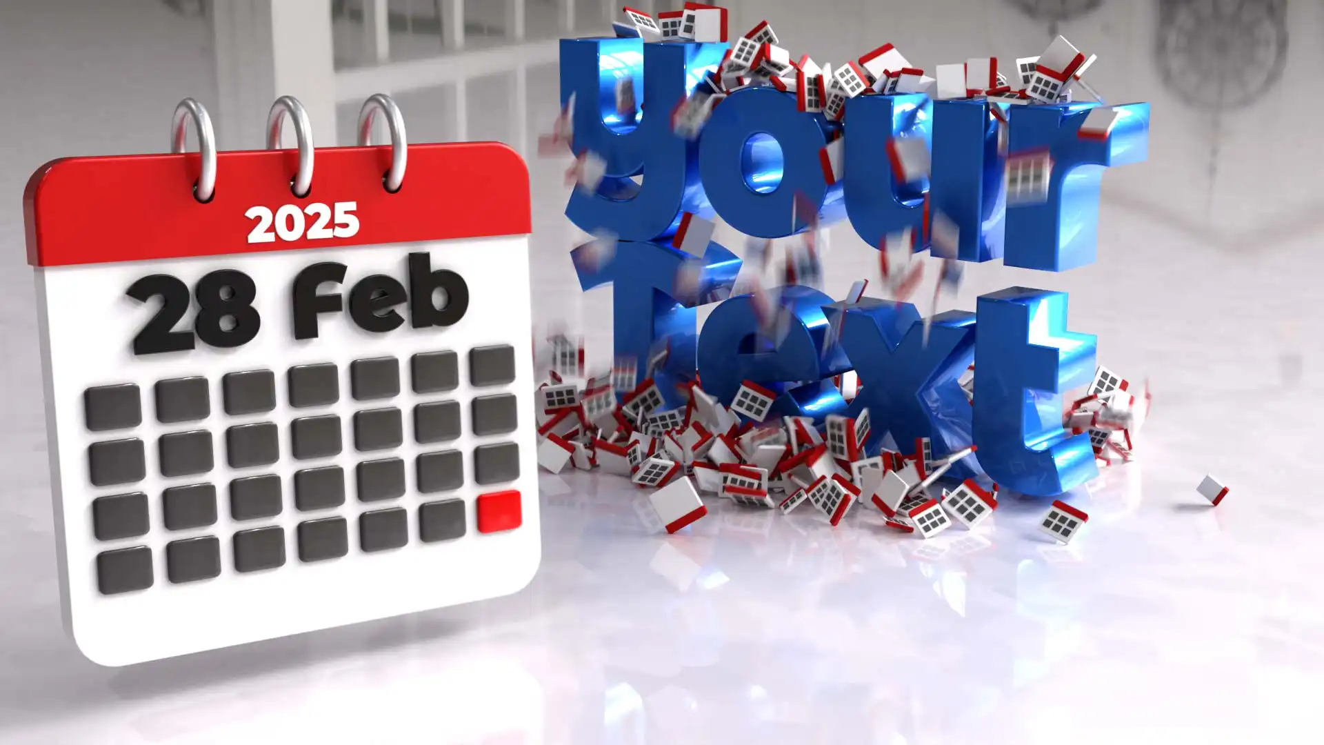 Calendar Animation - Blender Effect